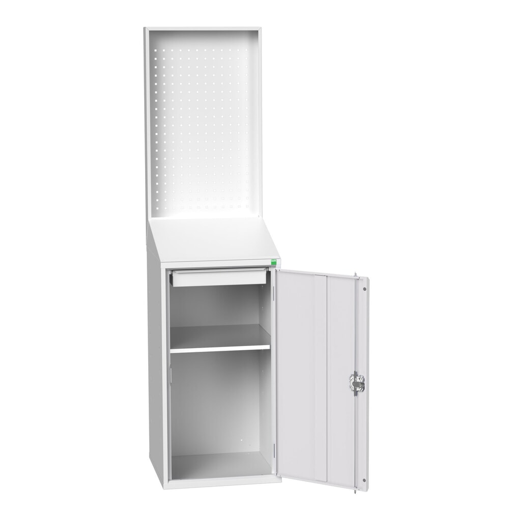 bott verso Economy Pult mit perfo Rückwand, mit 1 Fachboden, 1 Schublade, BxTxH: 525 x 550 x 2000 mm
