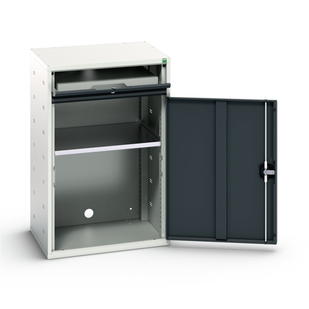 bott verso Computerschrank, mit 1 Fachboden und 1 Tablar, BxTxH: 650 x 550 x 1000 mm