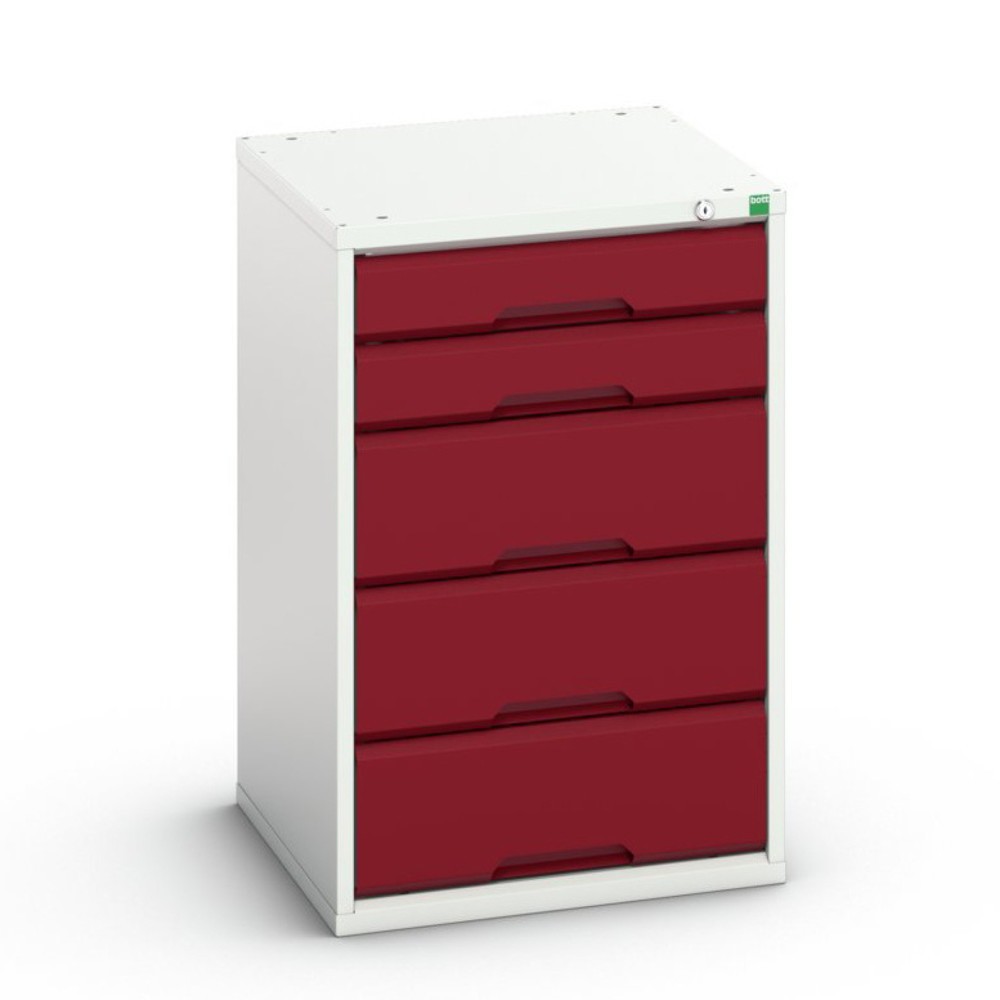 bott verso Schubladenschrank, mit 5 Schubladen, BxTxH: 525 x 550 x 800 mm