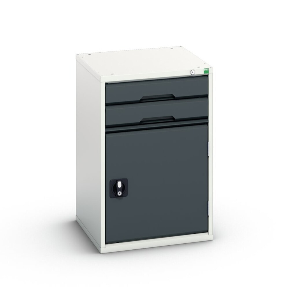 bott verso Schubladenschrank mit Flügeltür, mit 2 Schubladen und Fachboden, BxTxH: 525 x 550 x 800 mm