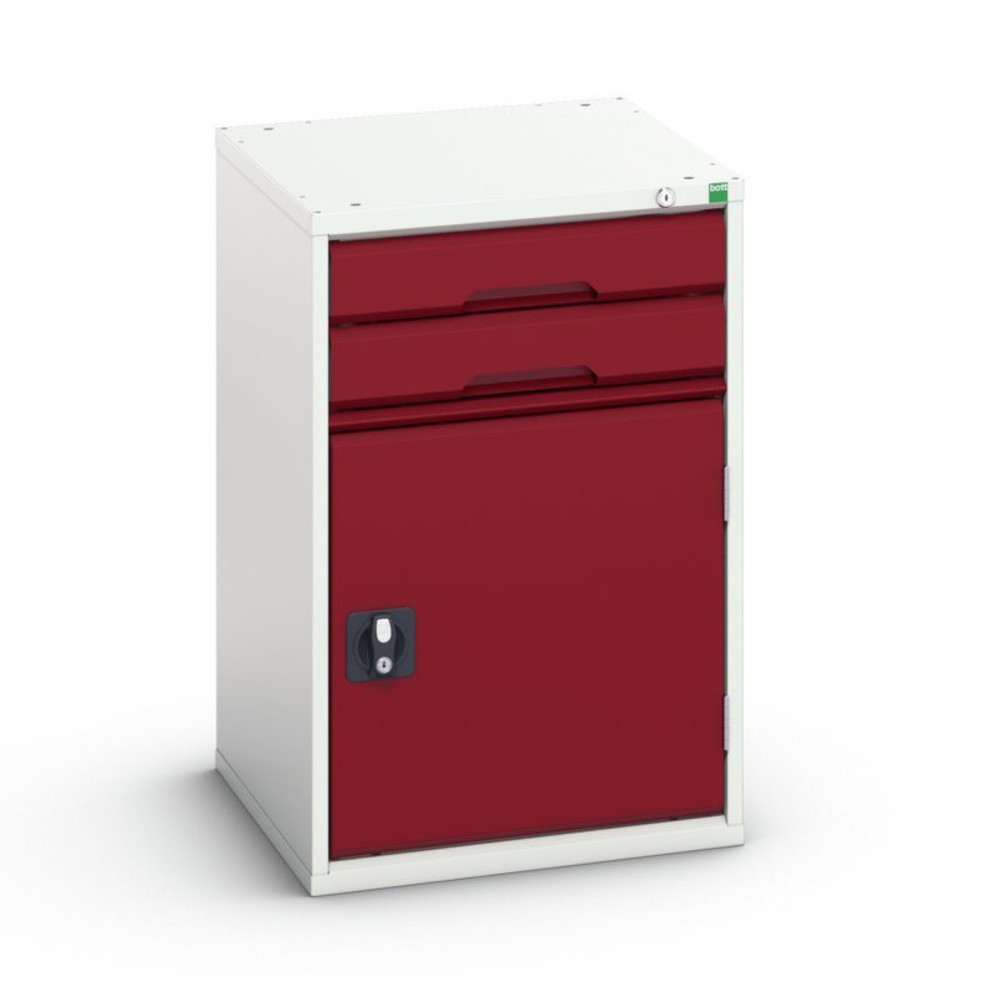 bott verso Schubladenschrank mit Flügeltür, mit 2 Schubladen und Fachboden, BxTxH: 525 x 550 x 800 mm