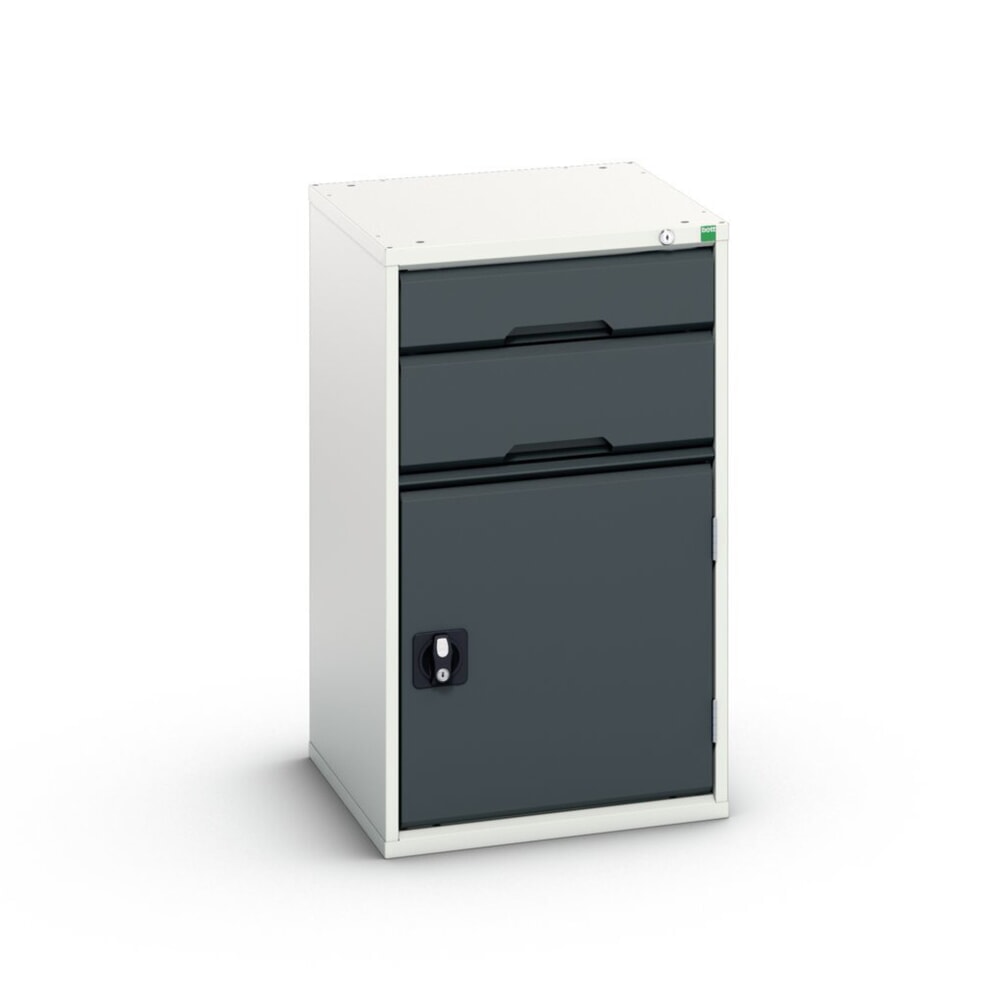 bott verso Schubladenschrank mit Flügeltür, mit 2 Schubladen und Fachboden, BxTxH: 525 x 550 x 900 mm