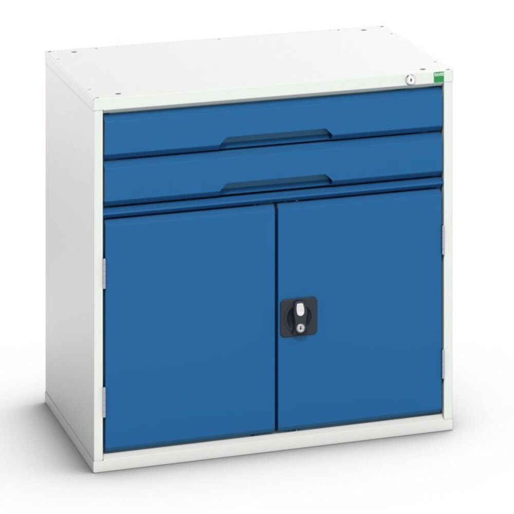 bott verso Schubladenschrank mit Flügeltür, mit 2 Schubladen und Fachboden, BxTxH: 800 x 550 x 800 mm