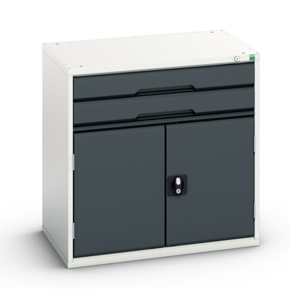 bott verso Schubladenschrank mit Flügeltür, mit 2 Schubladen und Fachboden, BxTxH: 800 x 550 x 800 mm