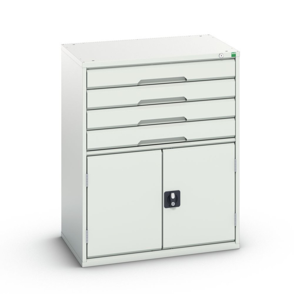 bott verso Schubladenschrank mit Flügeltür, mit 4 Schubladen und Fachboden, BxTxH: 800 x 550 x 1000 mm