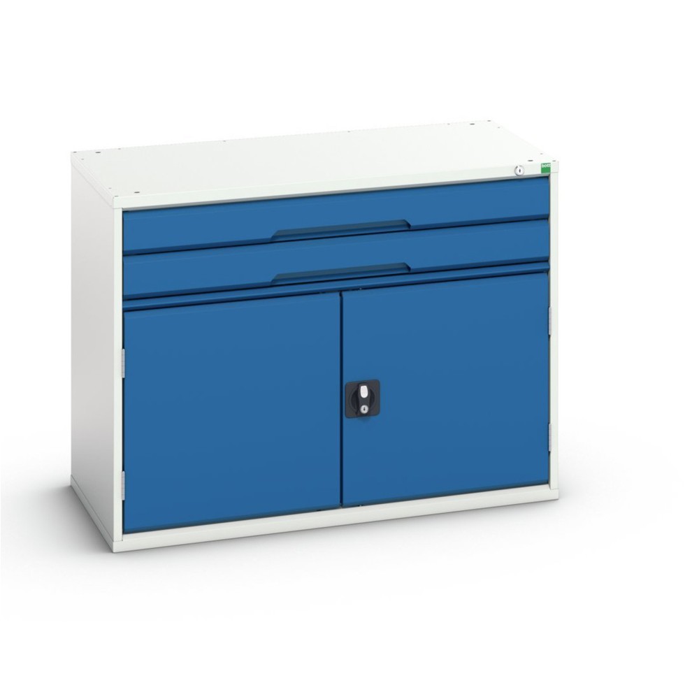 bott verso Schubladenschrank mit Flügeltür, mit 2 Schubladen und Fachboden, BxTxH: 1050 x 550 x 800 mm