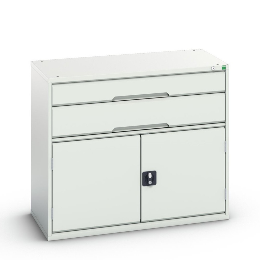 bott verso Schubladenschrank mit Flügeltür, mit 2 Schubladen und Fachboden, BxTxH: 1050 x 550 x 900 mm