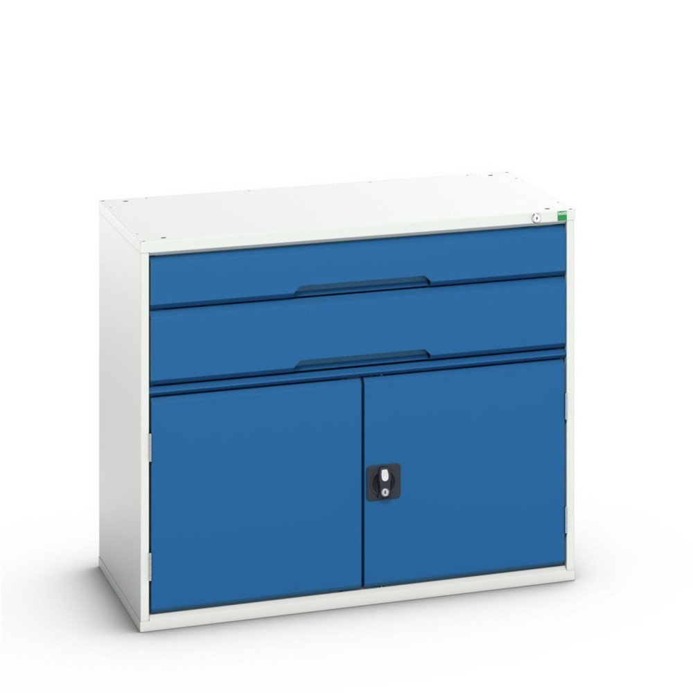bott verso Schubladenschrank mit Flügeltür, mit 2 Schubladen und Fachboden, BxTxH: 1050 x 550 x 900 mm