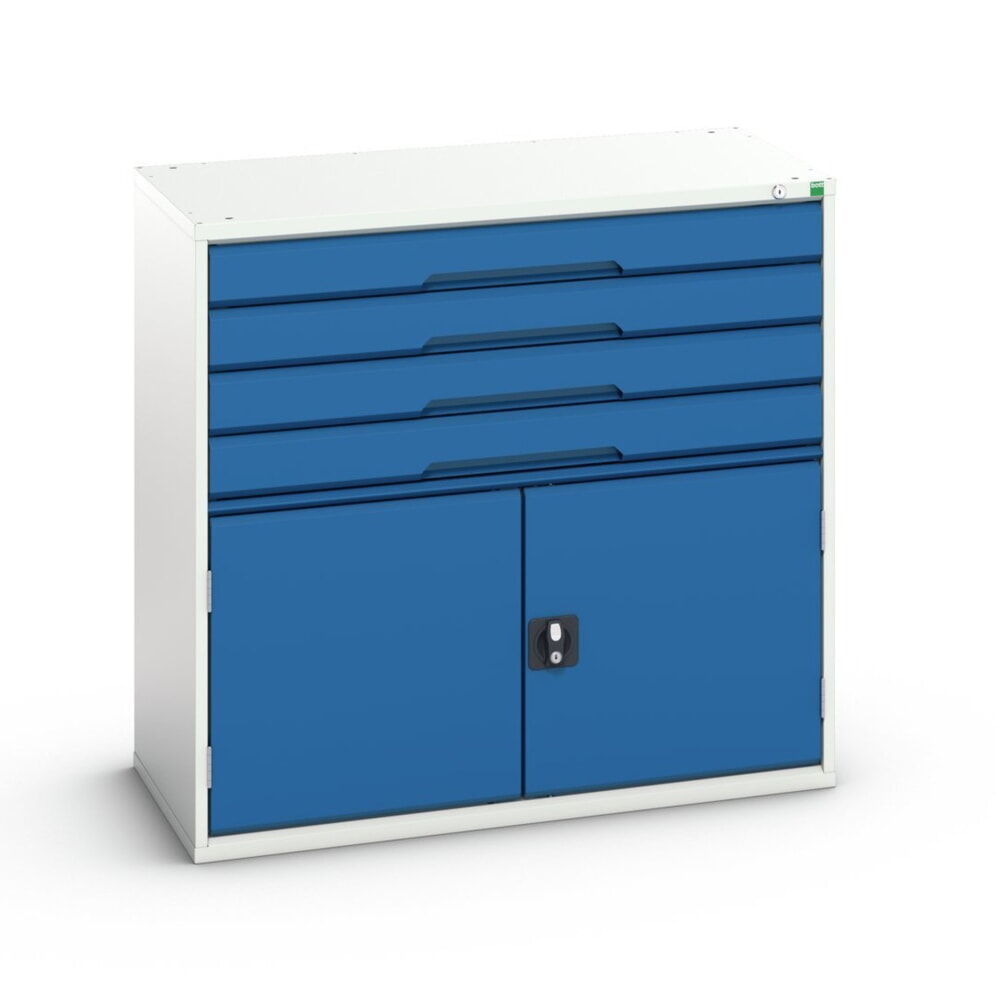 bott verso Schubladenschrank mit Flügeltür, mit 4 Schubladen und Fachboden, BxTxH: 1050 x 550 x 1000 mm