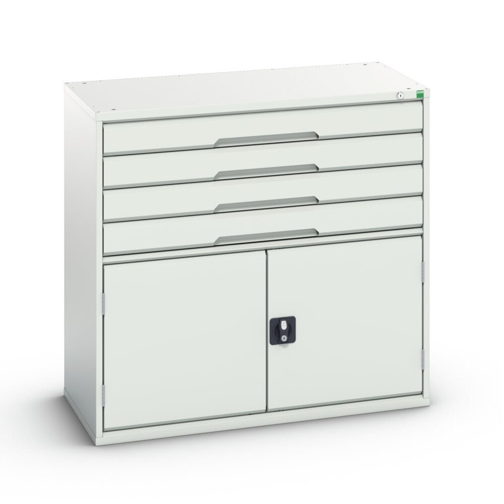 bott verso Schubladenschrank mit Flügeltür, mit 4 Schubladen und Fachboden, BxTxH: 1050 x 550 x 1000 mm