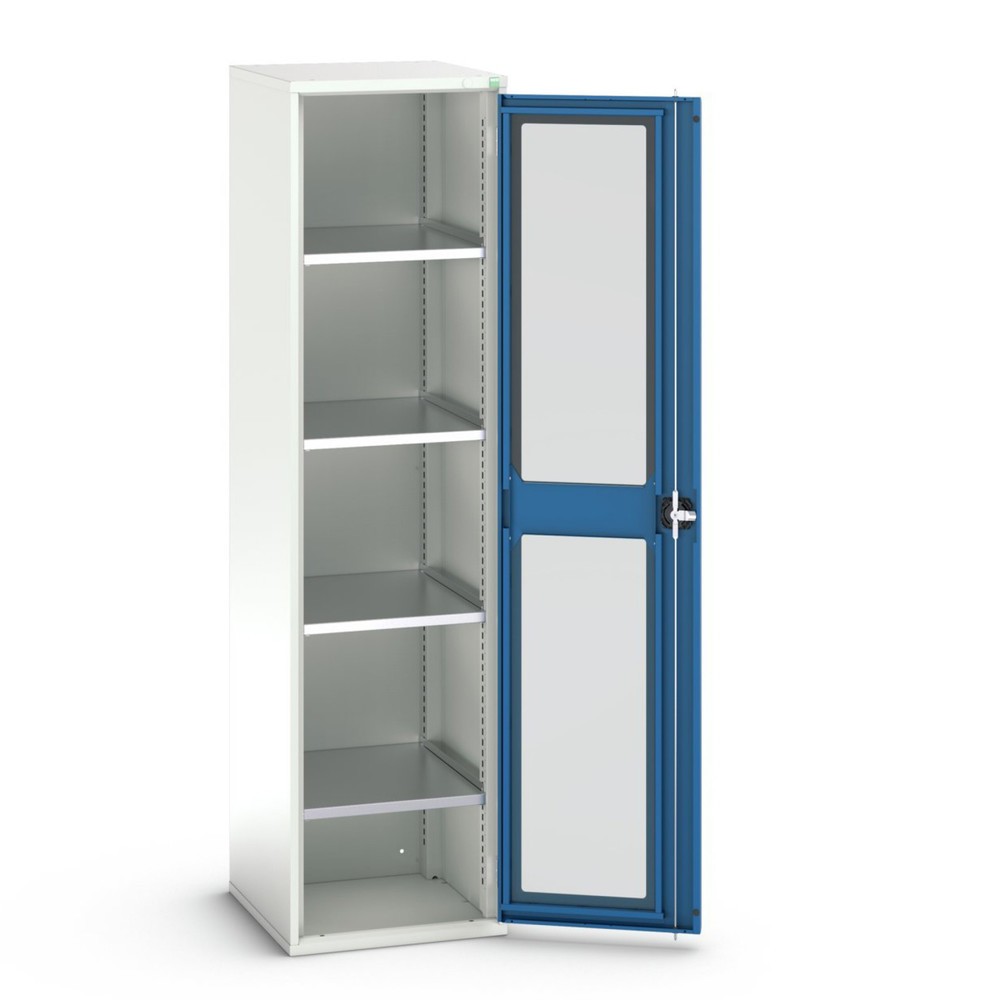 bott verso Flügeltürschrank mit Sichtfenster, mit 4 Fachböden, BxTxH: 525 x 550 x 2000 mm