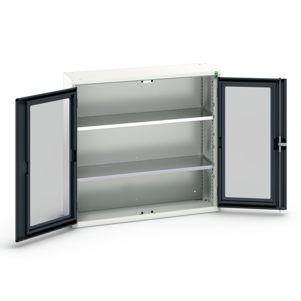 bott verso Beistellschrank mit Sichtfenster, mit 2 Fachböden, BxTxH: 1050 x 350 x 1000 mm