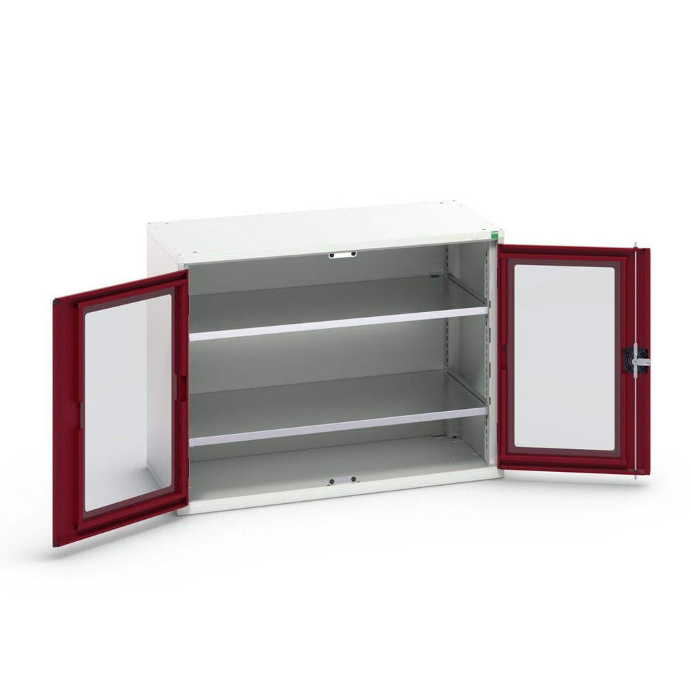bott verso Beistellschrank mit Sichtfenster, mit 2 Fachböden, BxTxH: 1050 x 550 x 800 mm