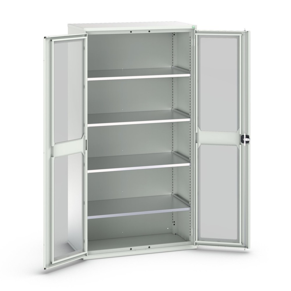 bott verso Flügeltürschrank mit Sichtfenster, mit 4 Fachböden, BxTxH: 1050 x550 x 2000 mm
