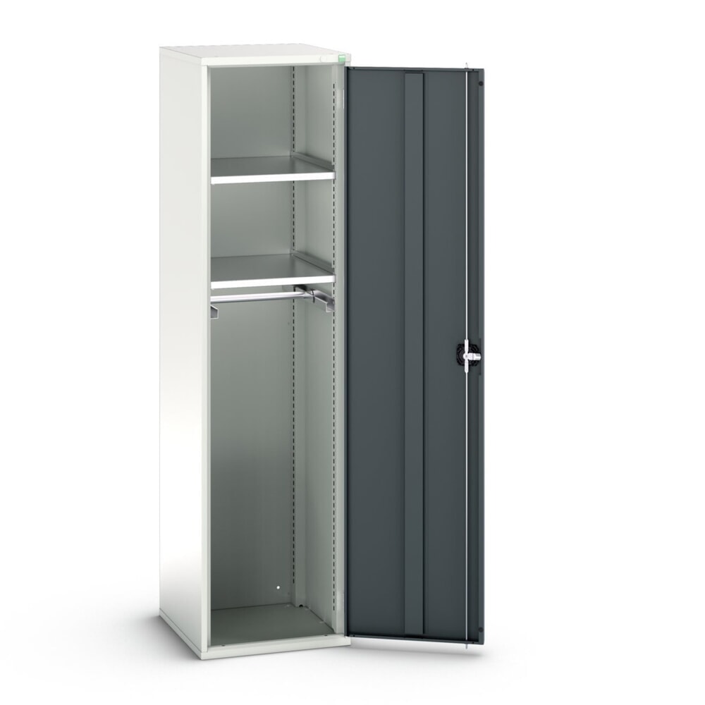 bott verso Garderobenschrank, mit 2 Fachböden und 1 Kleiderstange, BxTxH: 525 x 550 x 2000 mm