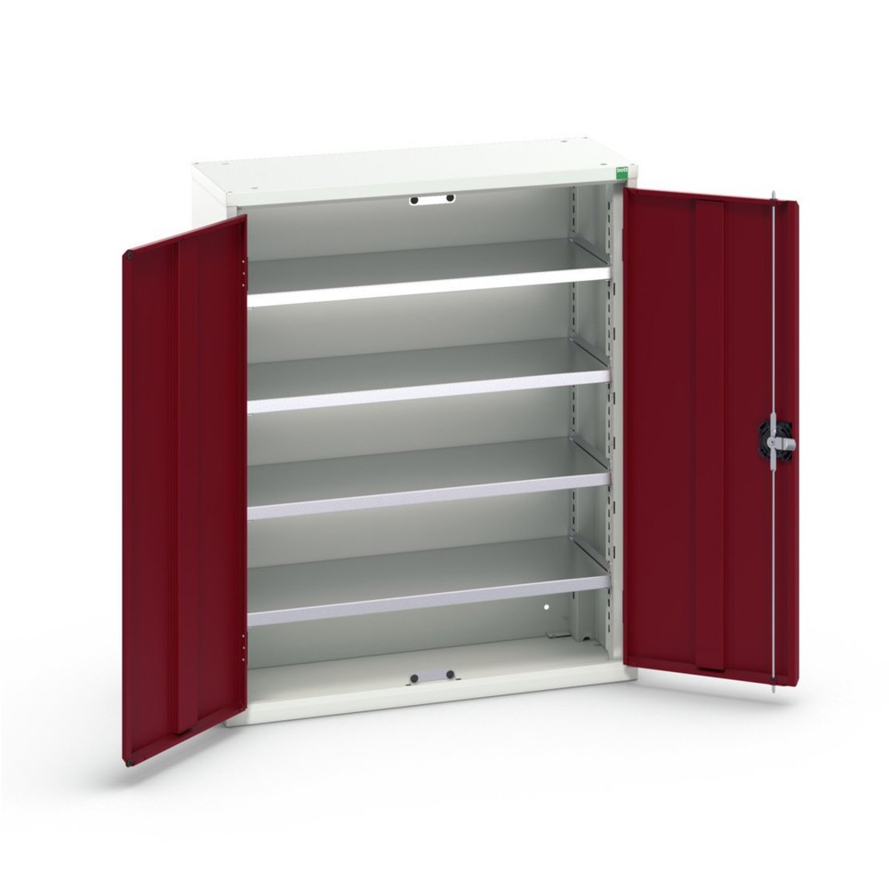 bott verso Magazinschrank, mit 4 Fachböden und 20 Sichtlagerkästen, BxTxH: 800 x 350 x 1000 mm