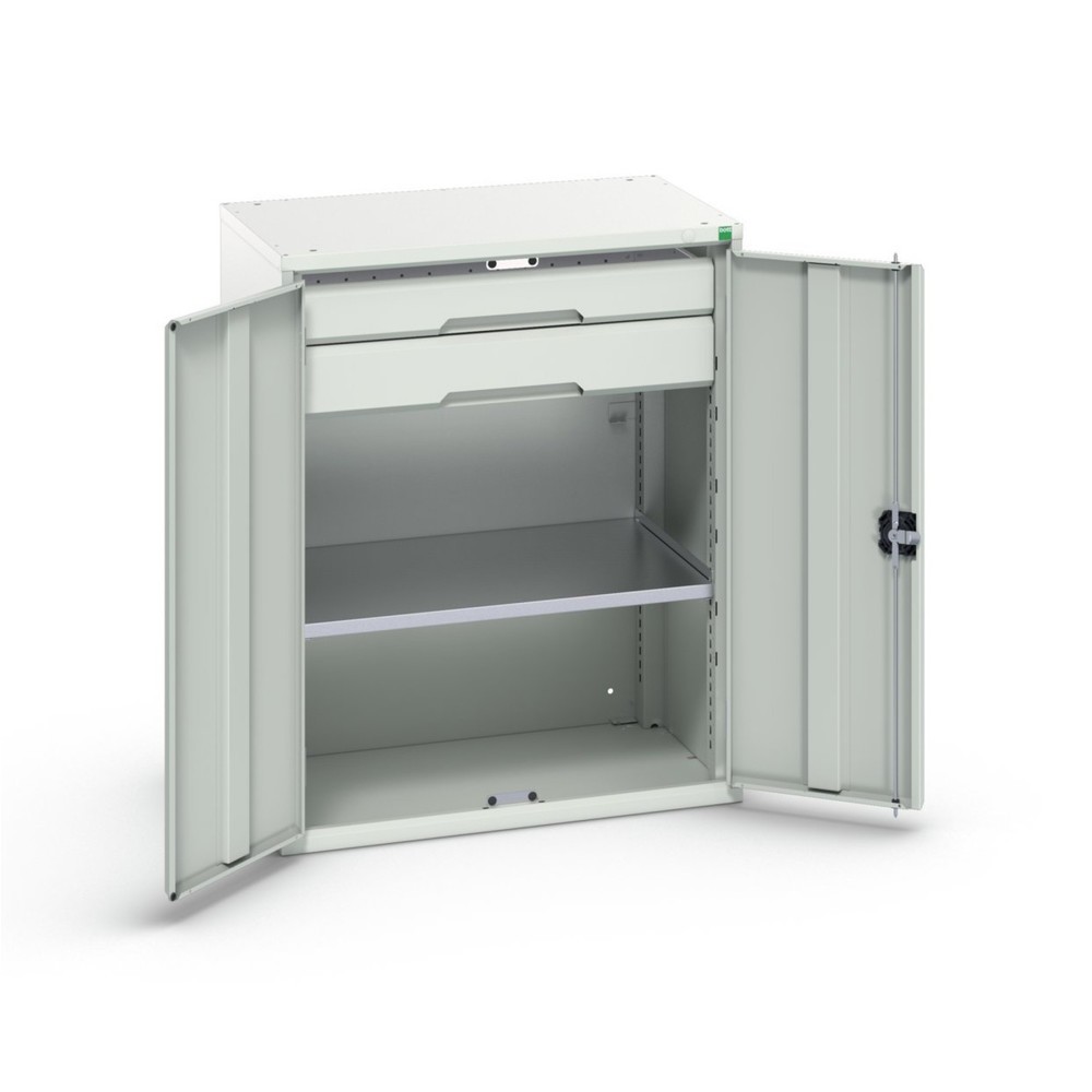 bott verso Beistellschrank mit Schubladen, mit 1 Fachboden und 2 Schubladen, BxTxH: 800 x 550 x 1000 mm