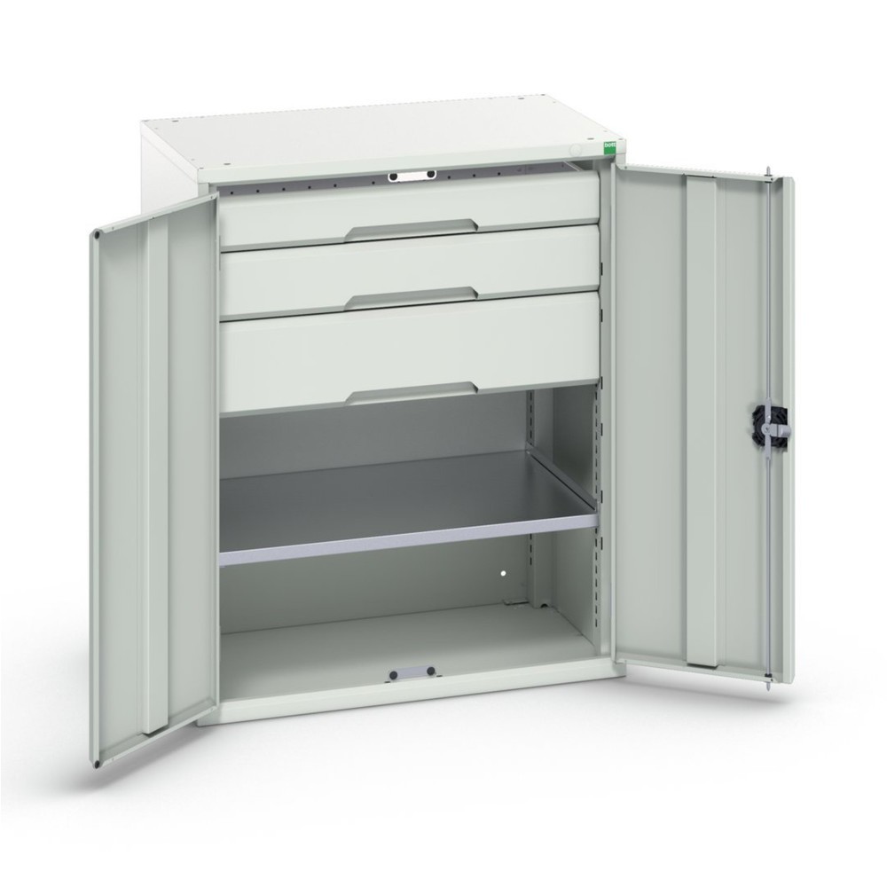 bott verso Beistellschrank mit Schubladen, mit 1 Fachboden und 3 Schubladen, BxTxH: 800 x 550 x 1000 mm