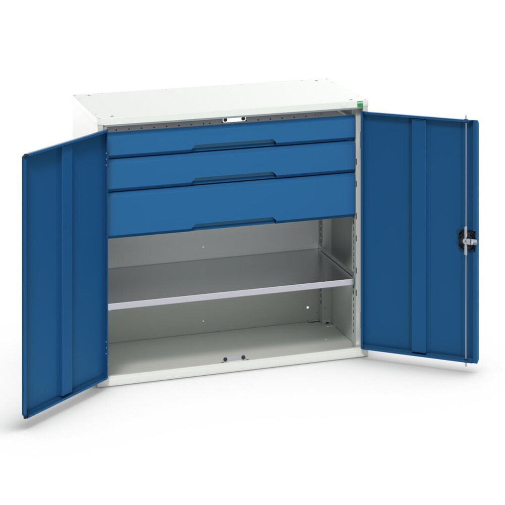 bott verso Beistellschrank mit Schubladen, mit 1 Fachboden und 3 Schubladen, BxTxH: 1050 x 550 x 1000 mm