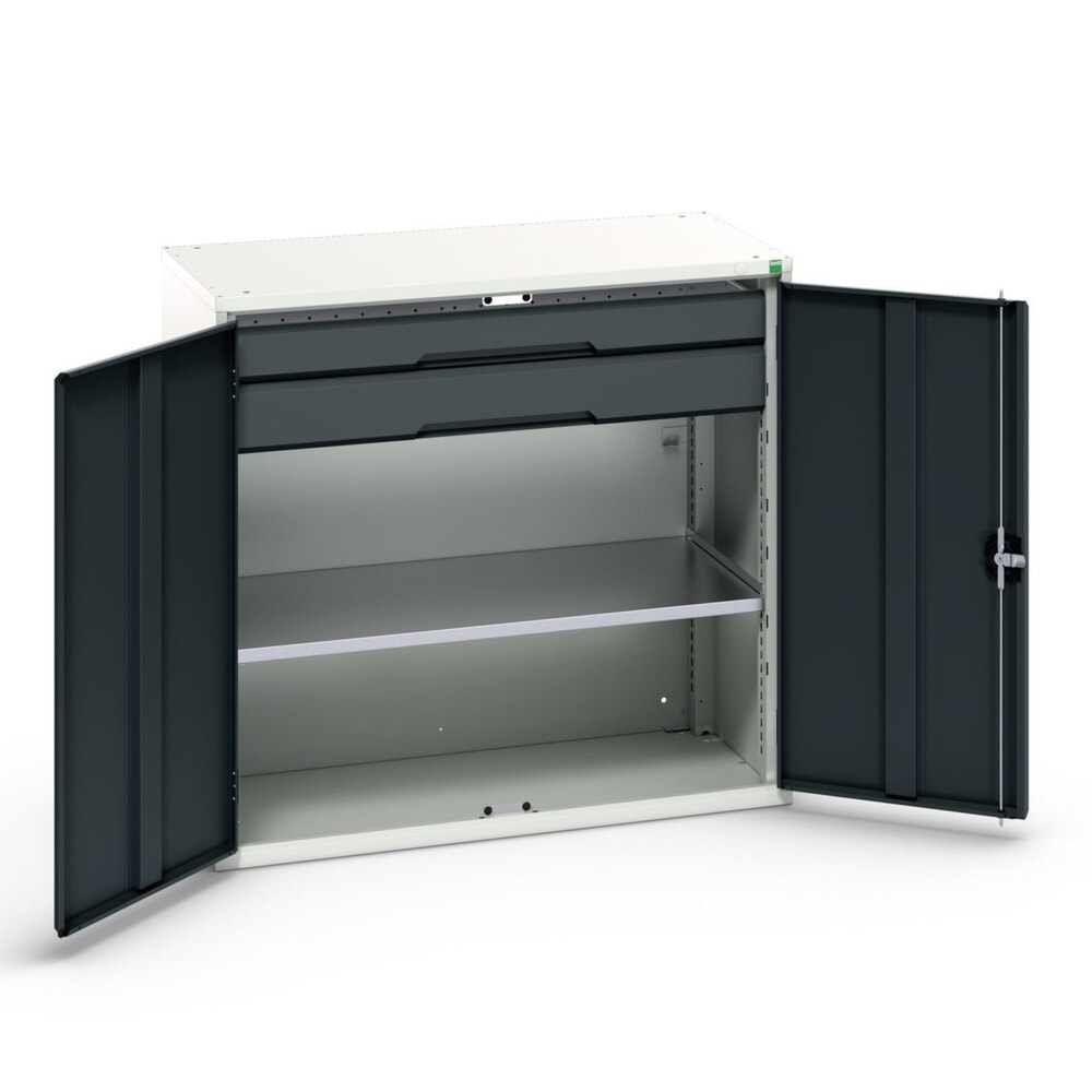 bott verso Beistellschrank mit Schubladen, mit 1 Fachboden und 2 Schubladen, BxTxH: 1050 x 550 x 1000 mm