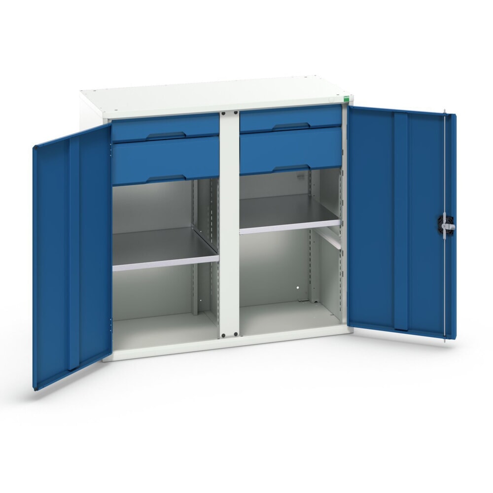 bott verso Beistellschrank mit Schubladen, mit 2 Fachböden und 4 Schubladen, BxTxH: 1050 x 550 x 1000 mm