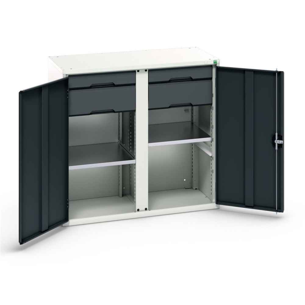 bott verso Beistellschrank mit Schubladen, mit 2 Fachböden und 4 Schubladen, BxTxH: 1050 x 550 x 1000 mm