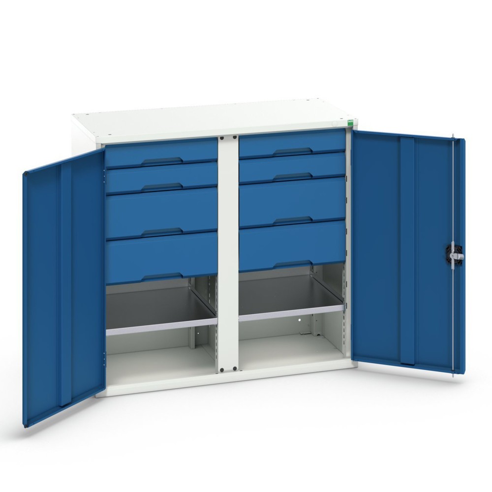 bott verso Beistellschrank mit Schubladen, mit 2 Fachböden und 8 Schubladen, BxTxH: 1050 x 550 x 1000 mm
