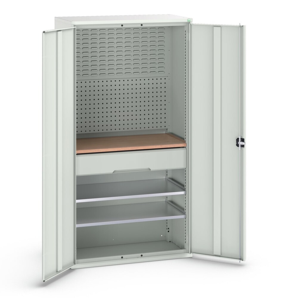 bott verso Flügeltürschrank mit 1 Schublade, mit 2 Fachböden und Rückwand, BxTxH: 1050 x550 x 2000 mm