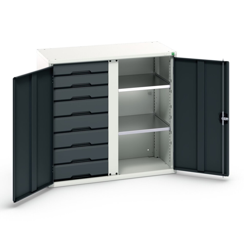 bott verso Beistellschrank mit Schubladen, mit 2 Fachböden und 8 Schubladen, BxTxH: 1050 x 550 x 1000 mm