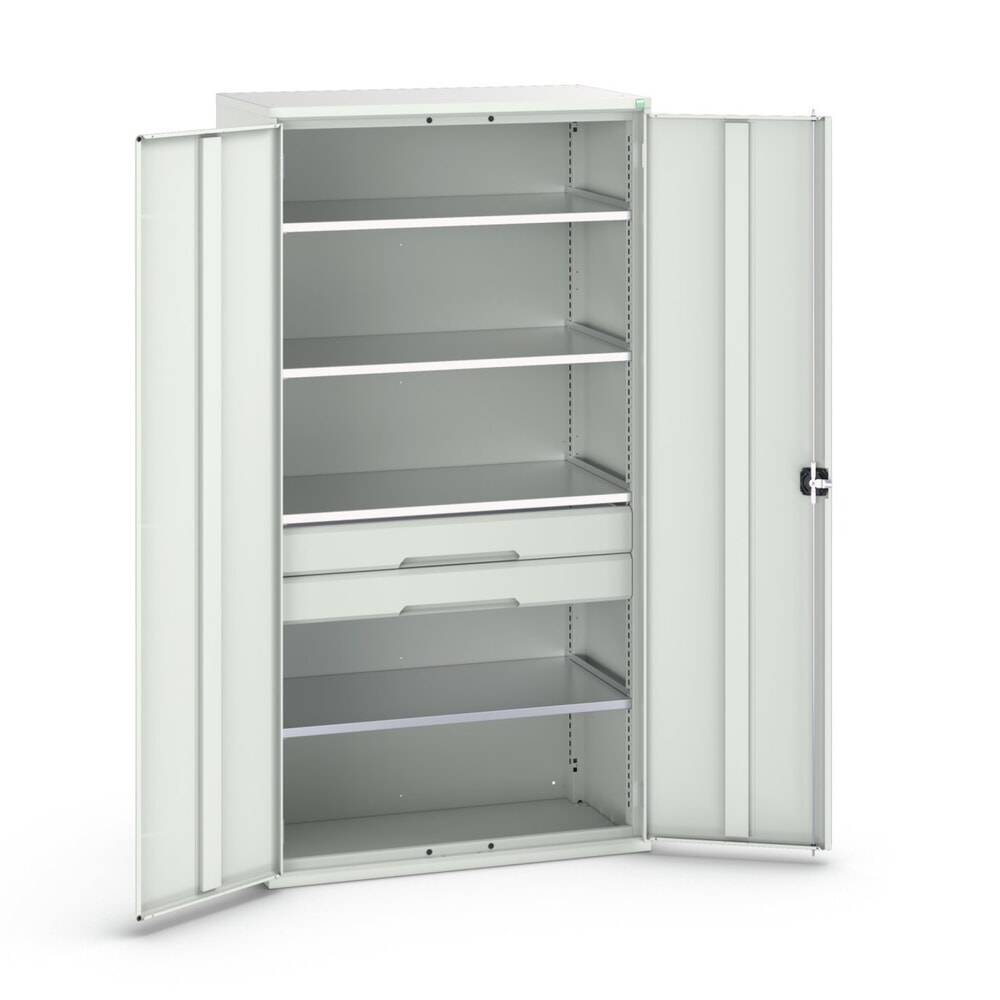 bott verso Flügeltürschrank mit Schubladen, mit 4 Fachböden und 2 Schubladen, BxTxH: 1050 x550 x 2000 mm