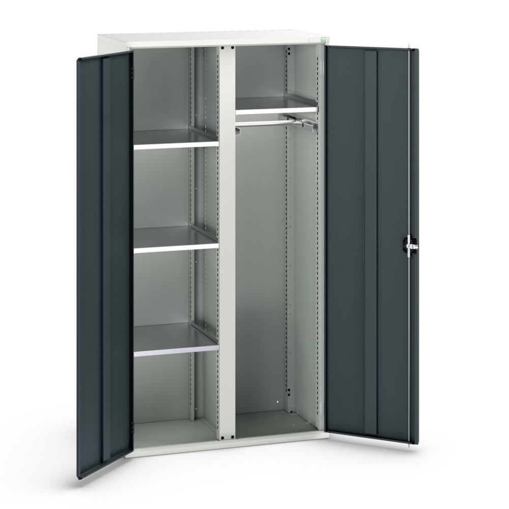 bott verso Flügeltürschrank, mit 4 Fachböden und 1 Kleiderstange, BxTxH: 1050 x550 x 2000 mm