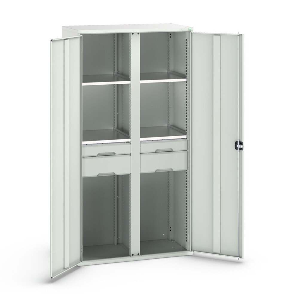 bott verso Flügeltürschrank mit Schubladen, mit 4 Fachböden und 4 Schubladen, BxTxH: 1050 x550 x 2000 mm