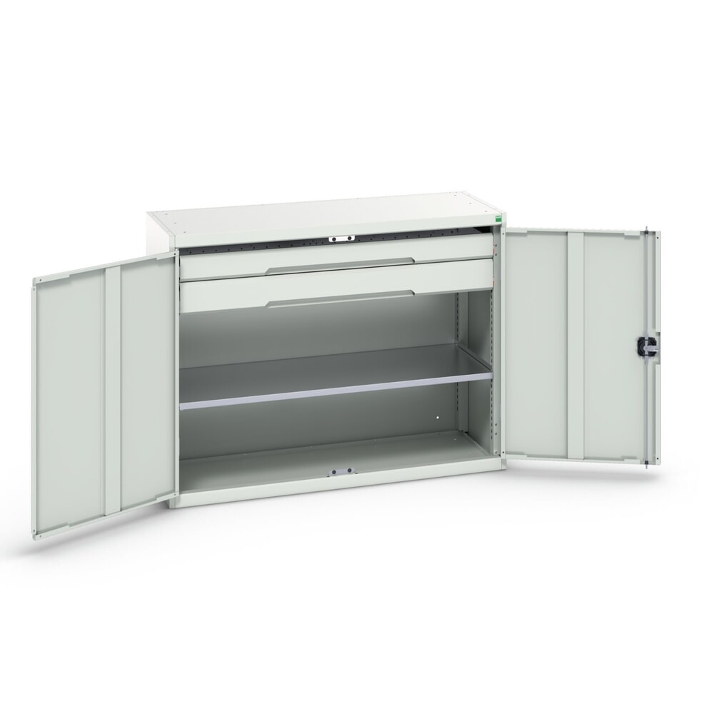 bott verso Beistellschrank mit Schubladen, mit 1 Fachboden und 2 Schubladen, BxTxH: 1300 x 550 x 1000 mm