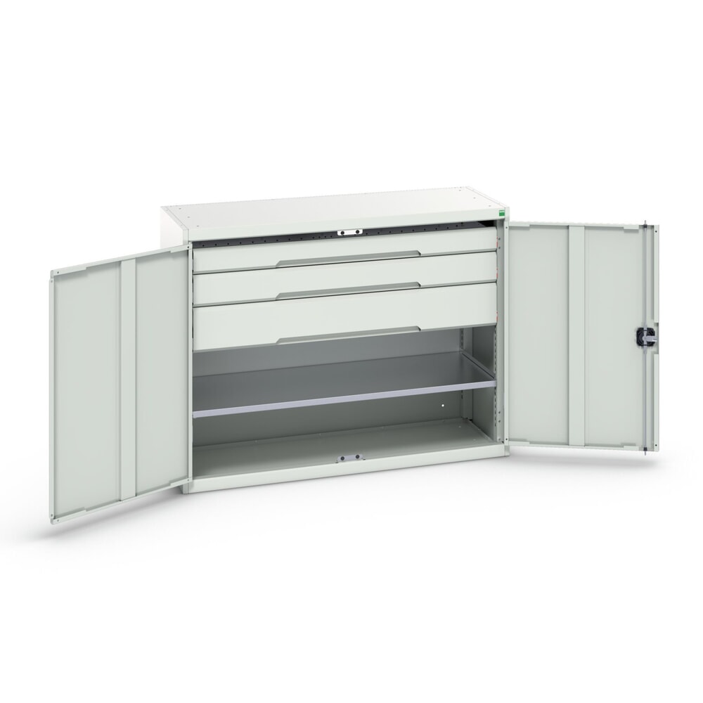bott verso Beistellschrank mit Schubladen, mit 1 Fachboden und 3 Schubladen, BxTxH: 1300 x 550 x 1000 mm