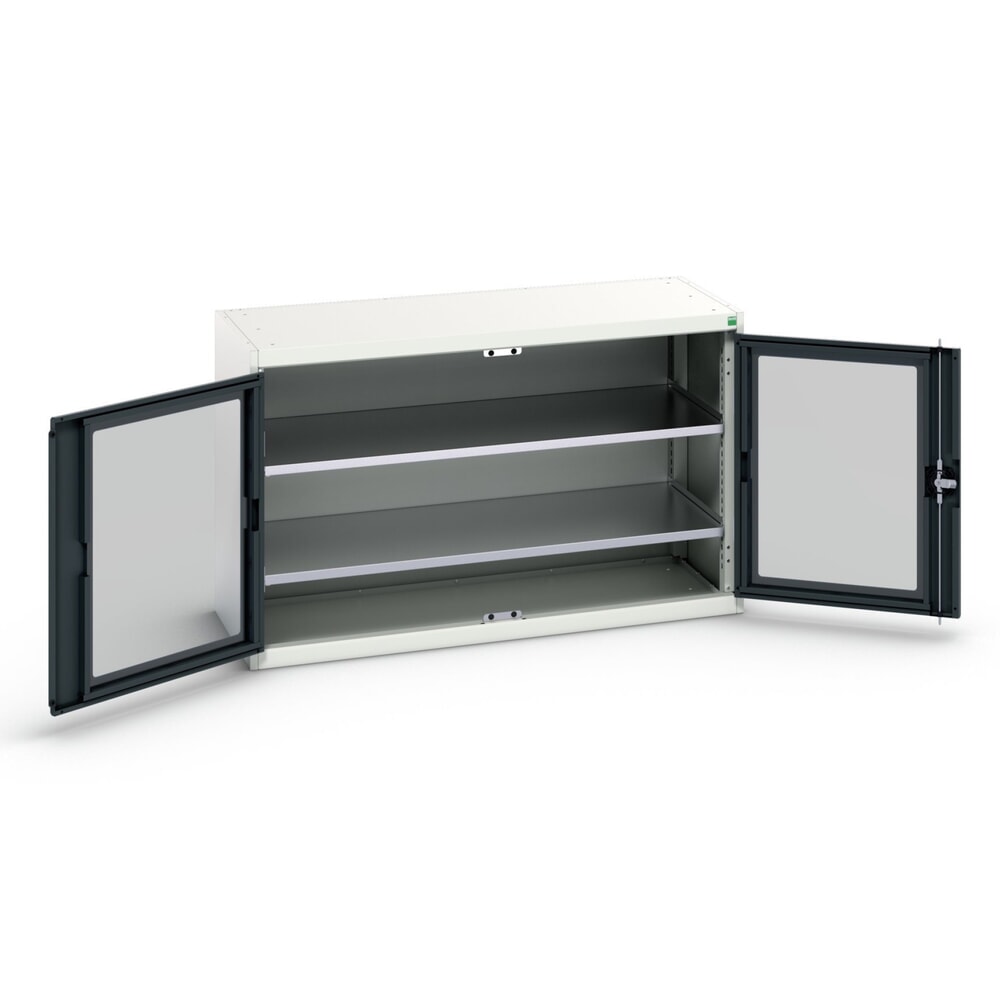 bott verso Beistellschrank mit Sichtfenster, mit 2 Fachböden, BxTxH: 1300 x 550 x 800 mm