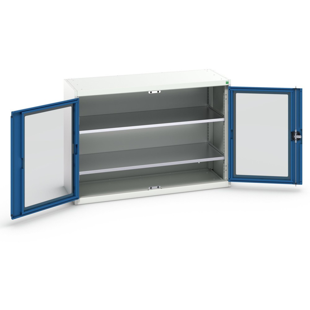 bott verso Beistellschrank mit Sichtfenster, mit 2 Fachböden, BxTxH: 1300 x 550 x 900 mm