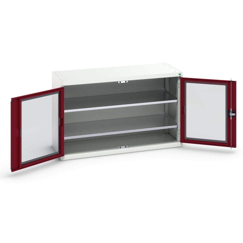 bott verso Beistellschrank mit Sichtfenster, mit 2 Fachböden, BxTxH: 1300 x 550 x 800 mm