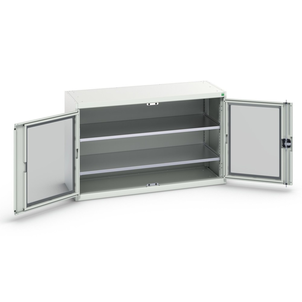 bott verso Beistellschrank mit Sichtfenster, mit 2 Fachböden, BxTxH: 1300 x 550 x 800 mm
