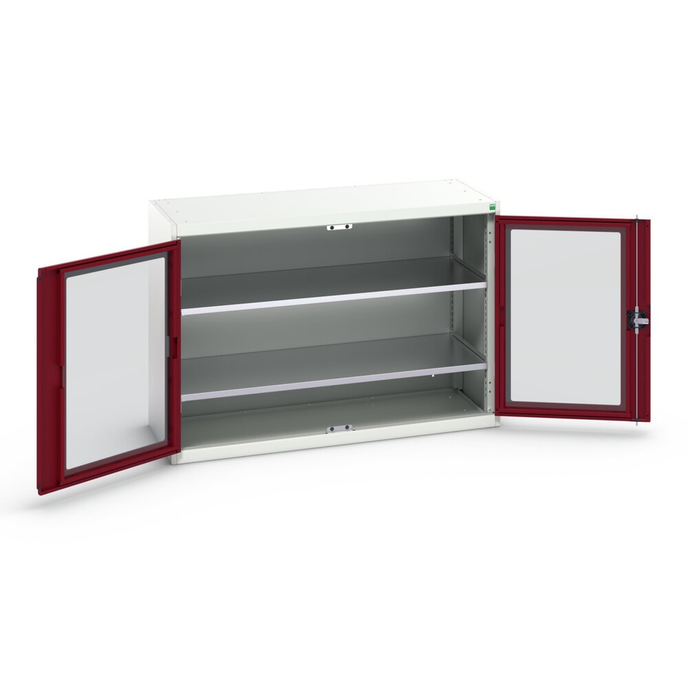bott verso Beistellschrank mit Sichtfenster, mit 2 Fachböden, BxTxH: 1300 x 550 x 900 mm