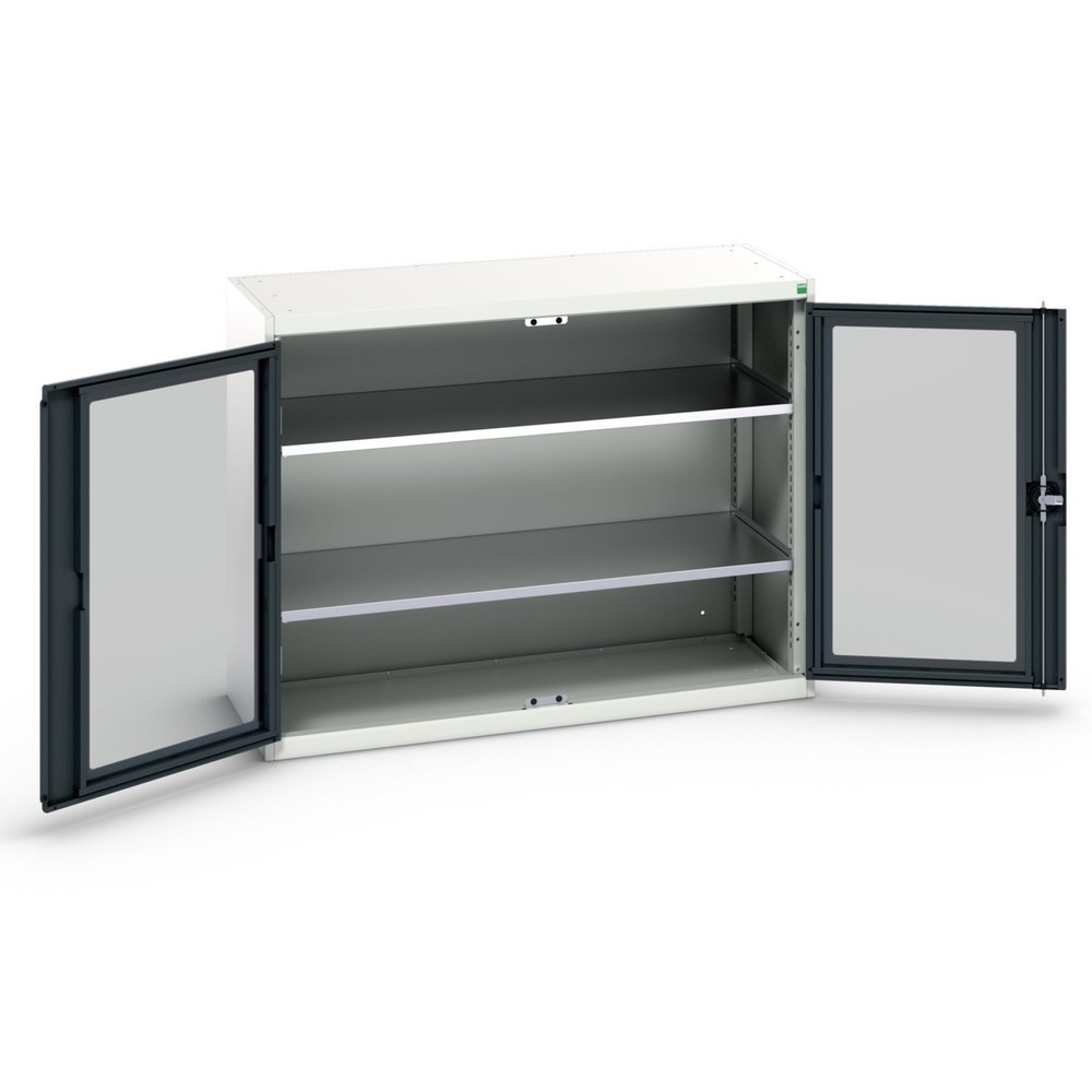 bott verso Beistellschrank mit Sichtfenster, mit 2 Fachböden, BxTxH: 1300 x 550 x 1000 mm