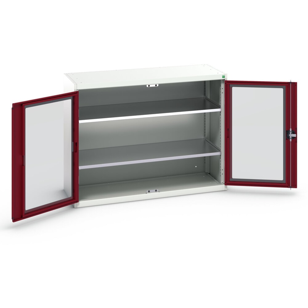 bott verso Beistellschrank mit Sichtfenster, mit 2 Fachböden, BxTxH: 1300 x 550 x 1000 mm