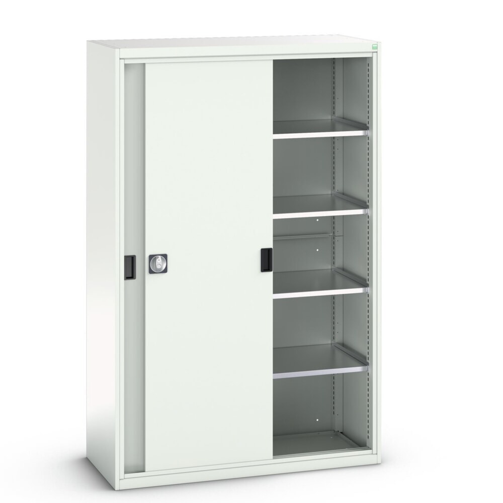 bott verso Schiebetürschrank, mit 4 Fachböden, BxTxH: 1300 x 550 x 2000 mm