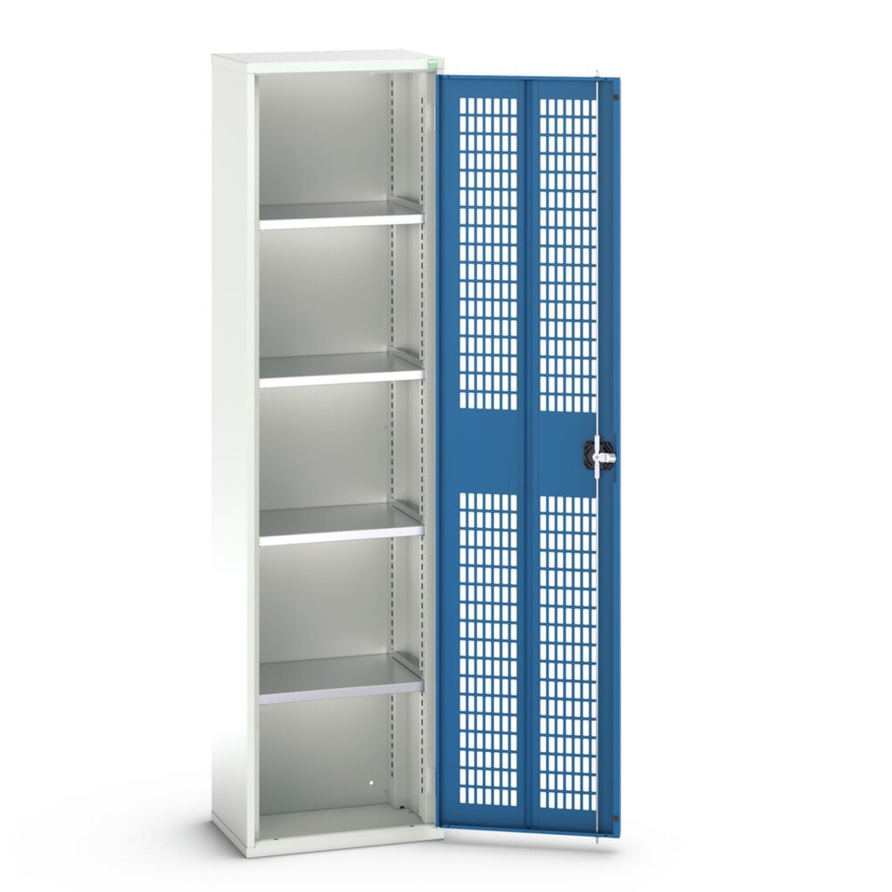 bott verso Flügeltürschrank mit Belüftung, mit 4 Fachböden, BxTxH: 525 x 350 x 2000 mm