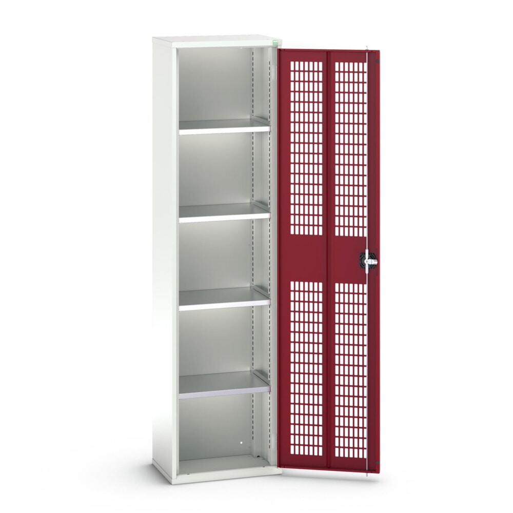 bott verso Flügeltürschrank mit Belüftung, mit 4 Fachböden, BxTxH: 525 x 350 x 2000 mm