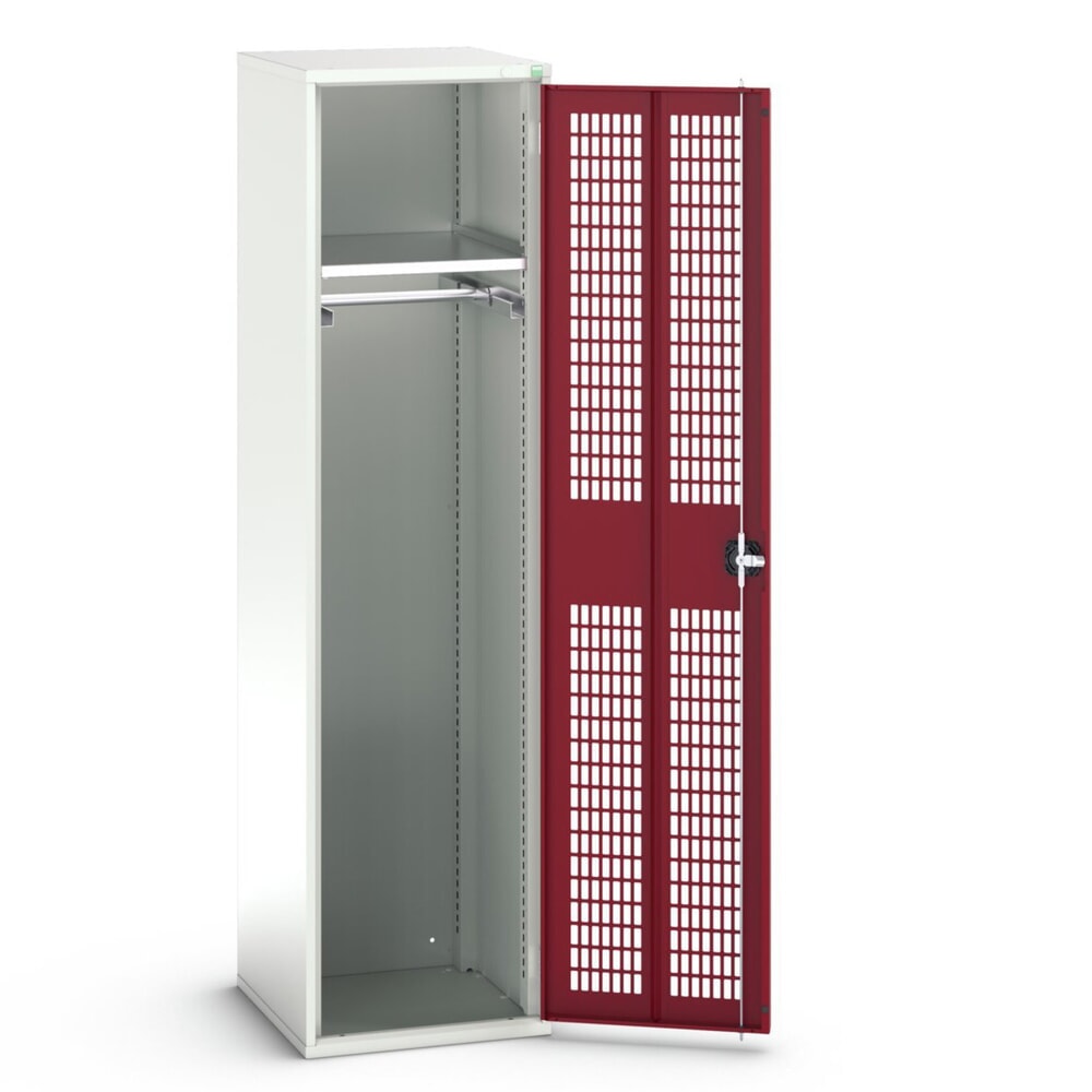 bott verso Kleiderspind mit Belüftung, mit 1 Fachboden und 1 Kleiderstange, BxTxH: 525 x 550 x 2000 mm