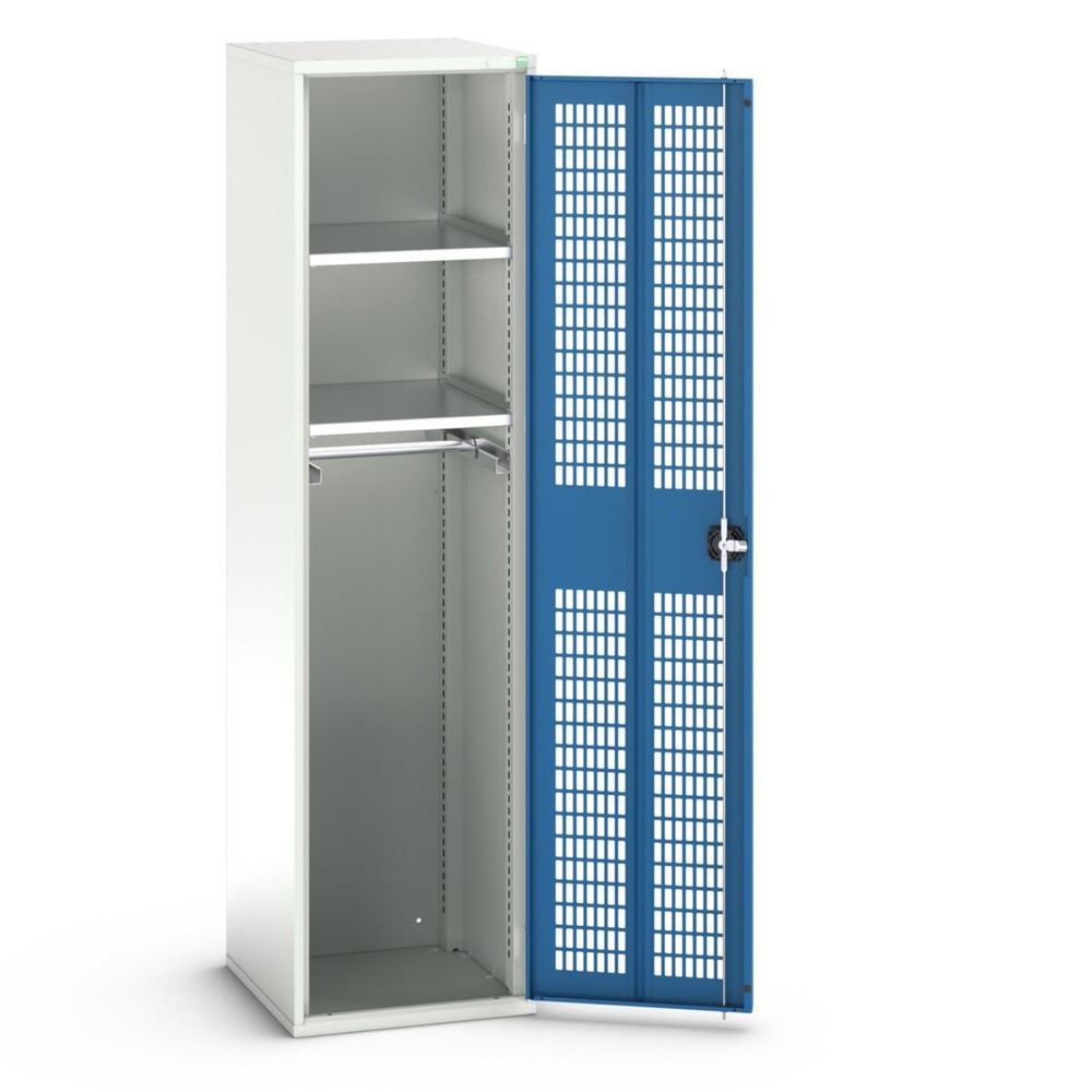 bott verso Kleiderspind mit Belüftung, mit 2 Fachböden und 1 Kleiderstange, BxTxH: 525 x 550 x 2000 mm