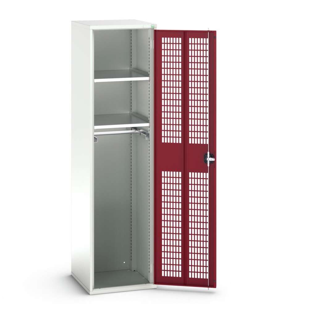 bott verso Kleiderspind mit Belüftung, mit 2 Fachböden und 1 Kleiderstange, BxTxH: 525 x 550 x 2000 mm