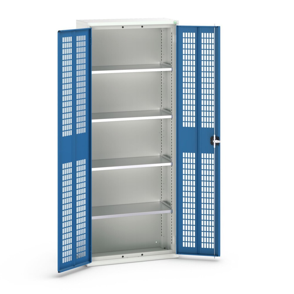 bott verso Flügeltürschrank mit Belüftung, mit 4 Fachböden, BxTxH: 800 x 350 x 2000 mm