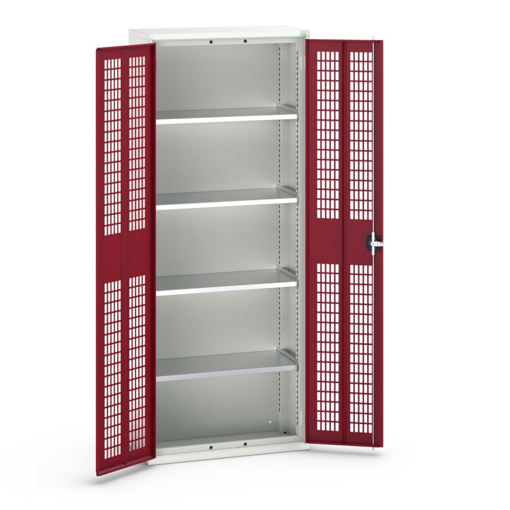 bott verso Flügeltürschrank mit Belüftung, mit 4 Fachböden, BxTxH: 800 x 350 x 2000 mm