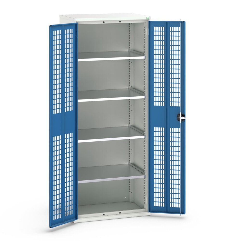 bott verso Flügeltürschrank mit Belüftung, mit 4 Fachböden, BxTxH: 800 x 550 x 2000 mm